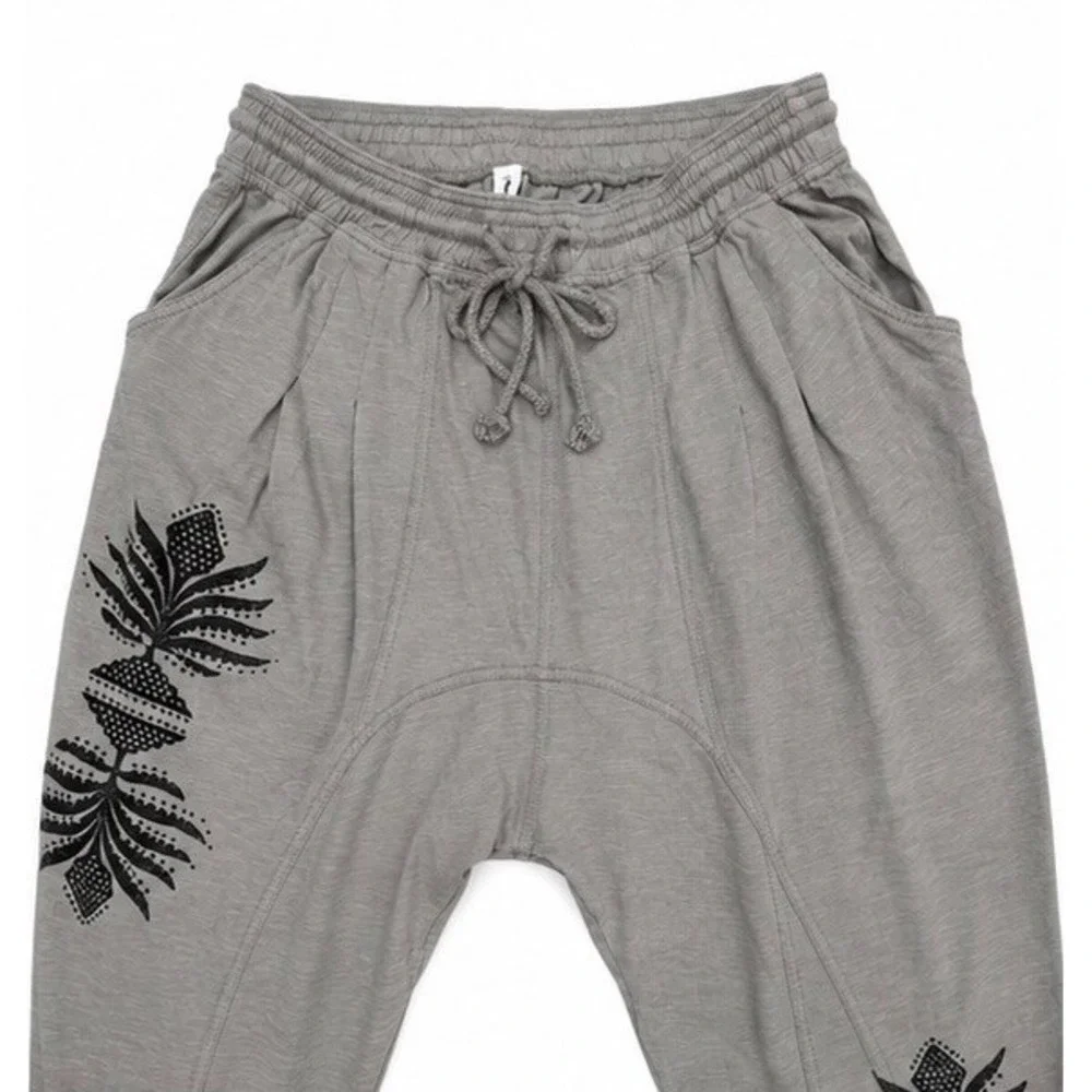 Daily Practice Anthropologie Real Fun Wow Joggers Grey Cotton Harem Pants Small
